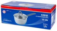 TimA арт. ID-16K Ковш TimA "идеал" 1,4л, с 2-мя носиками, с крышкой, с силикон. ручками кастрюля